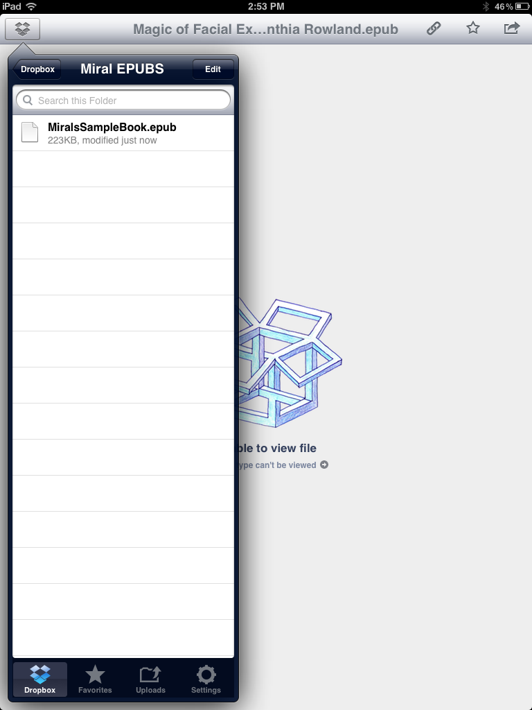 open dropbox books in ibooks